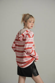 Striped Long Sleeve Hoodie