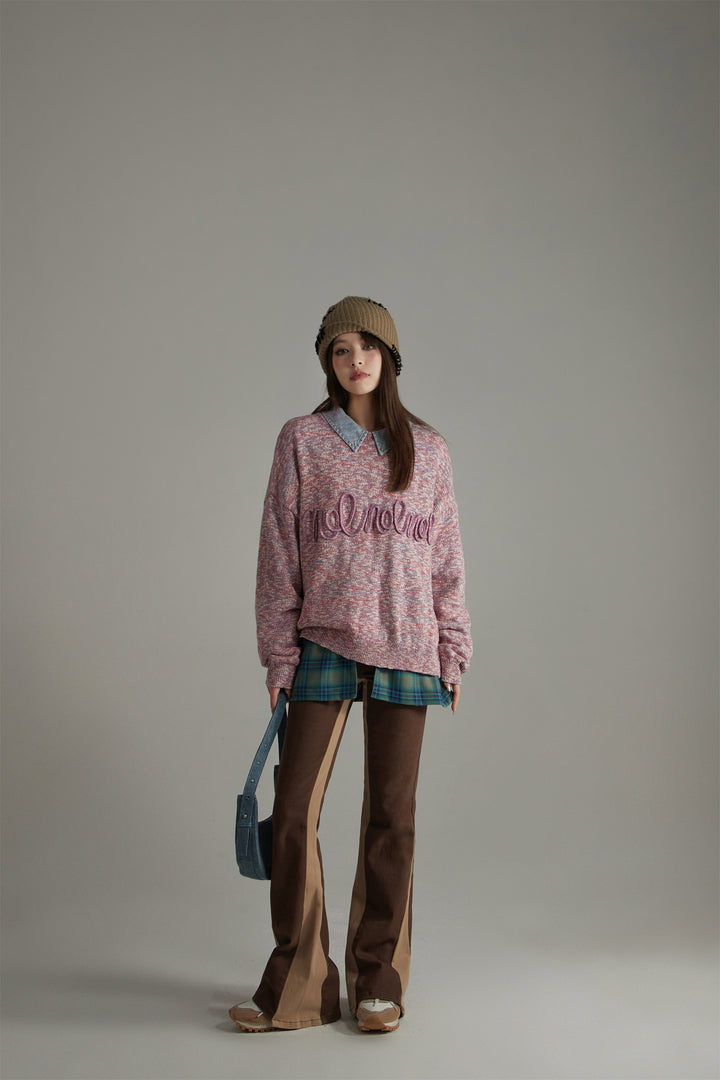 Colorful Loose Fit Knit Sweater