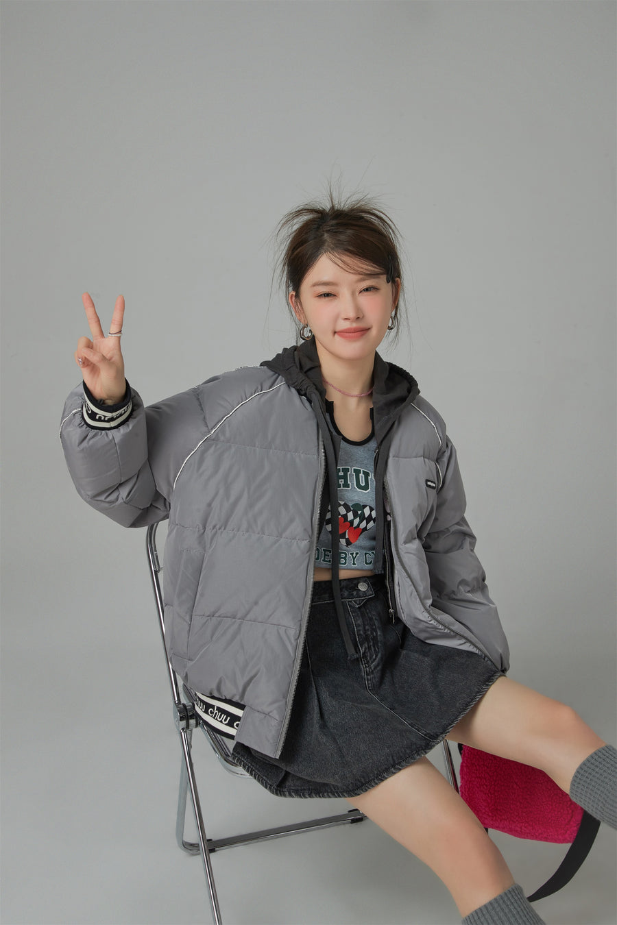 CHUU Body Language Overfit Duck Down Padded Jacket