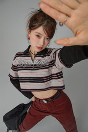 Only Upwards Color Stripe Crop T-Shirt