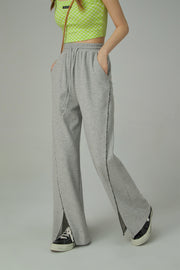 Front Slit Wide Jogger Pants