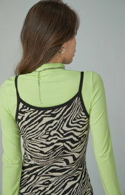 Zebra Knit Cami Mini Dress