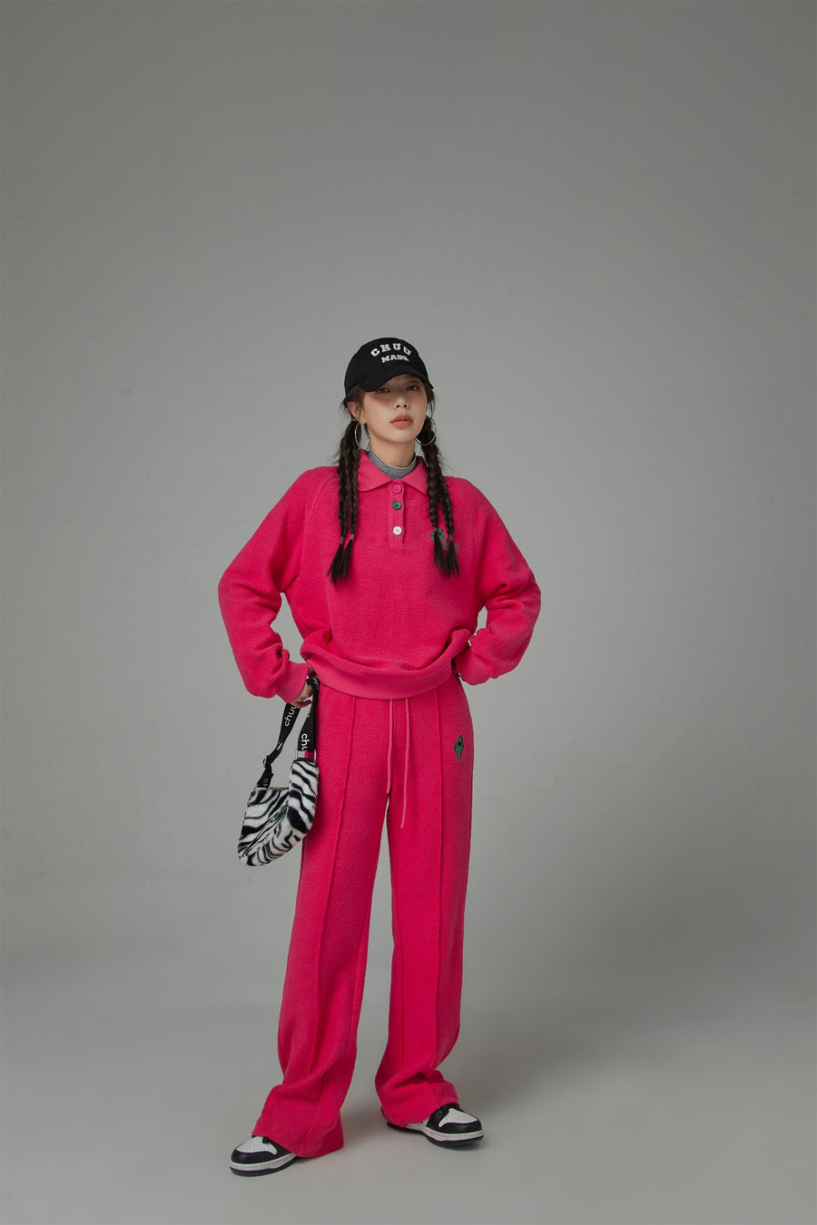 CHUU Sponge Towel Wide Jogger Pants