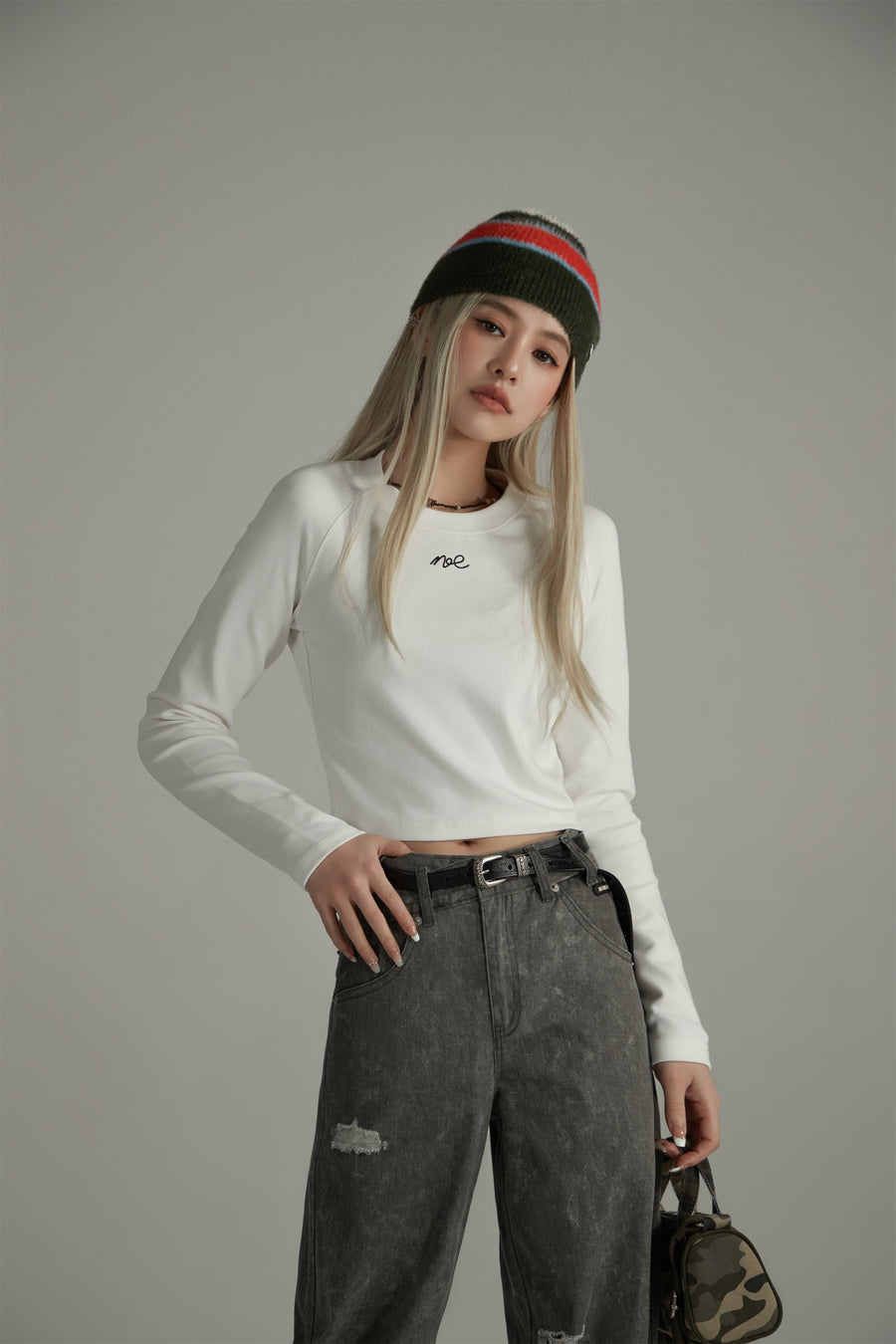 CHUU Raglan Crop T-Shirt