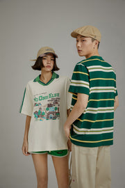 Noe Printed Town Open Collar T-Shirt