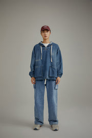 Club Stretch Denim Pocket Anorak Jacket