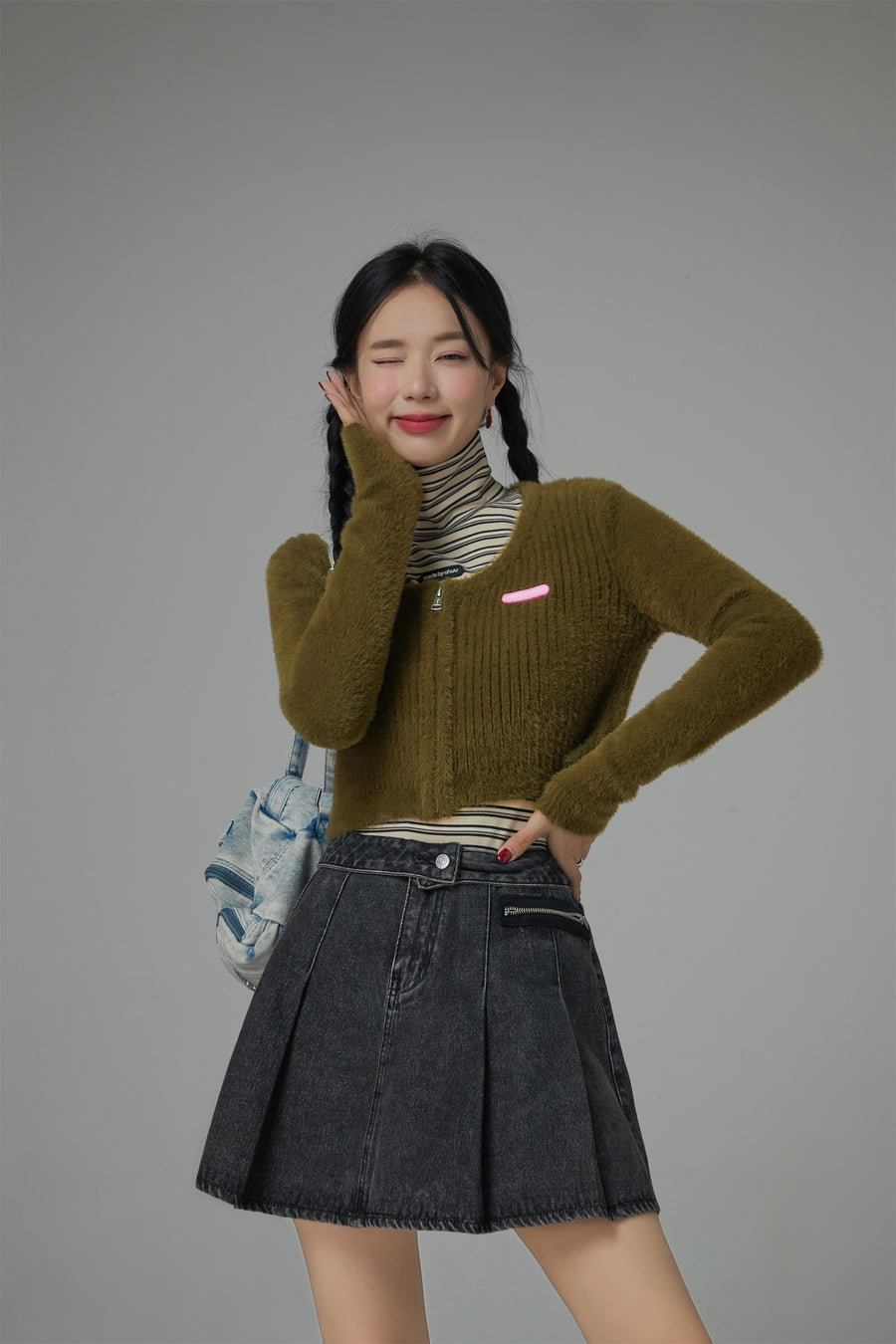 CHUU Serendipity Slim Cropped Cardigan