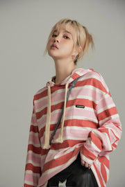 Striped Long Sleeve Hoodie