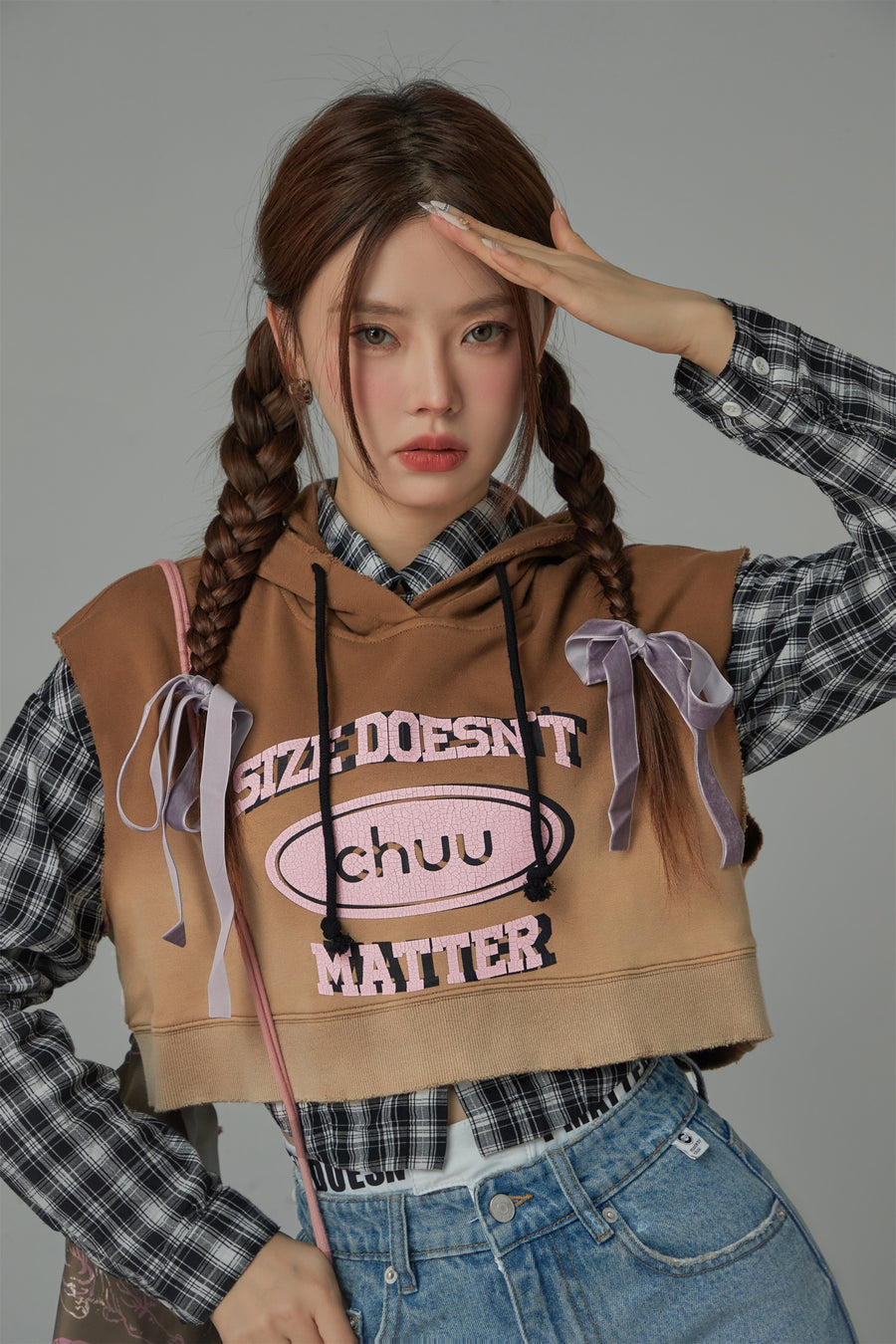 CHUU Size Doesnt Matter Gradient Hooded Vest