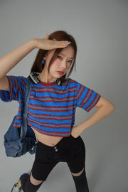 Striped Cropped T-Shirt