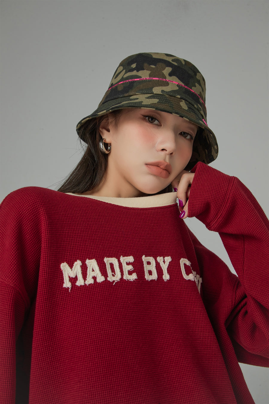 CHUU Canvas Textured Sweater