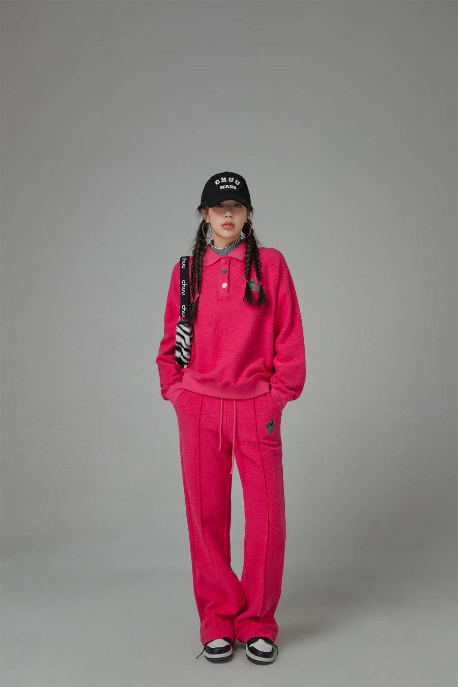 CHUU Sponge Towel Wide Jogger Pants