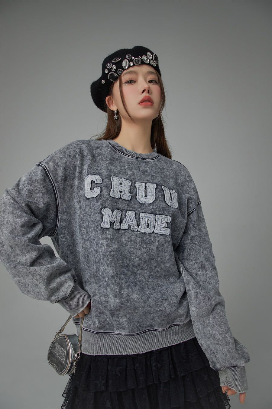 CHUU Chuu Made Washed Loose Fit Sweatshirt