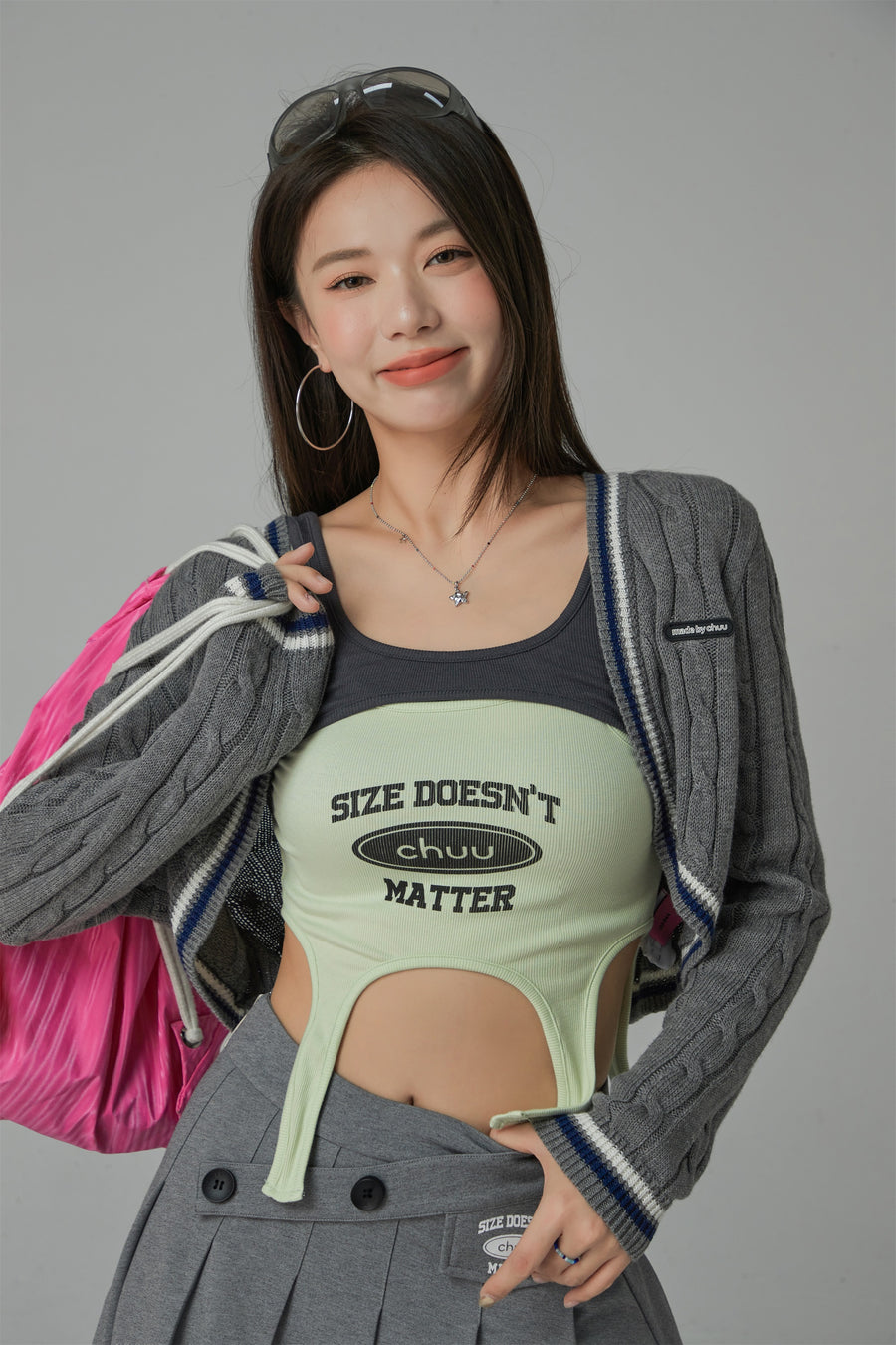 CHUU Size Doesnt Matter Sleeveless Crop Top
