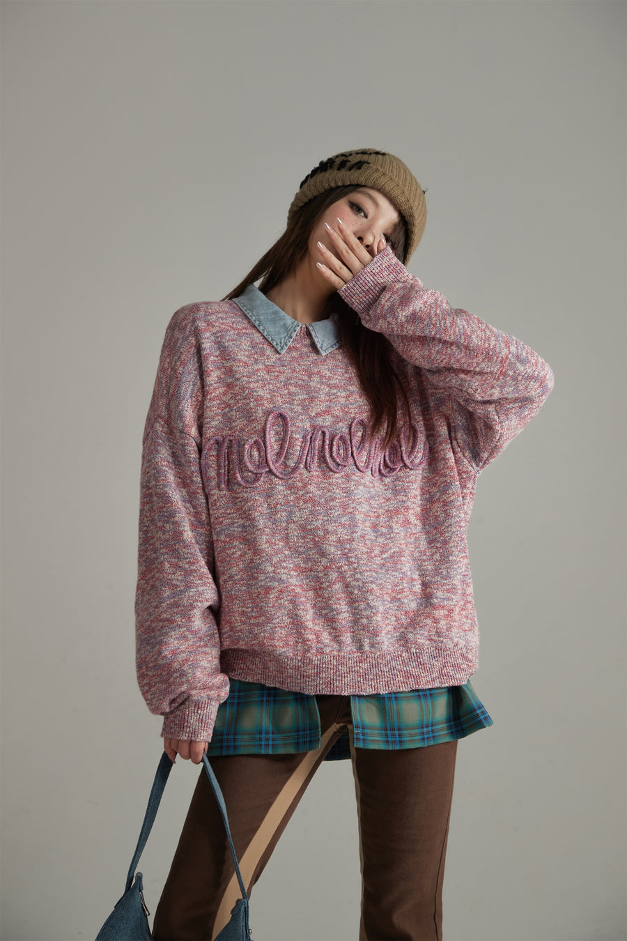 CHUU Colorful Loose Fit Knit Sweater