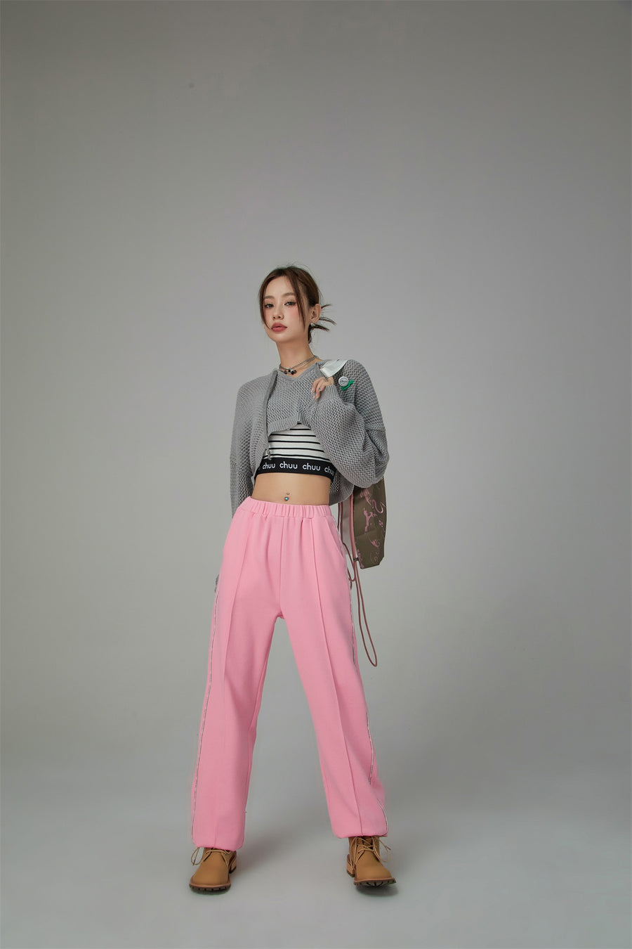 CHUU Simple Side Line Jogger Pants