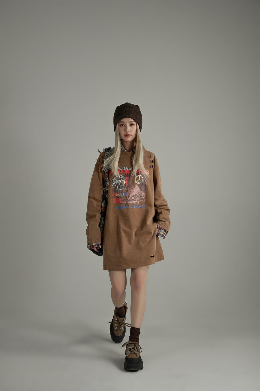 CHUU Million Hippies Sweatshirt Dress