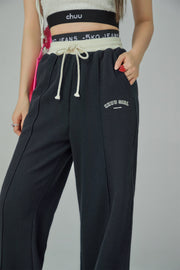 Wide-Leg Simple Jogger Pants