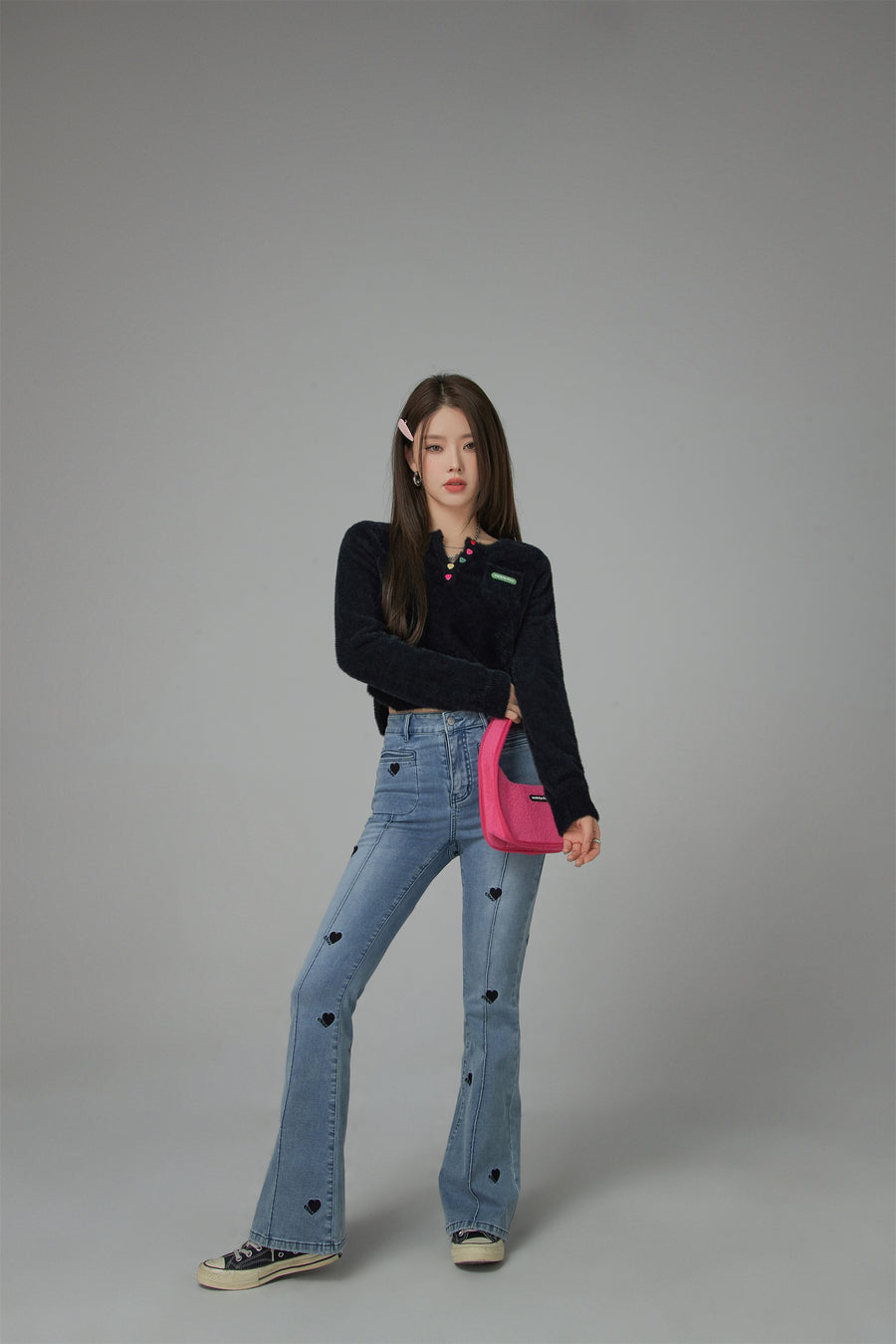 CHUU Chase The Dream Cropped Knit Sweater