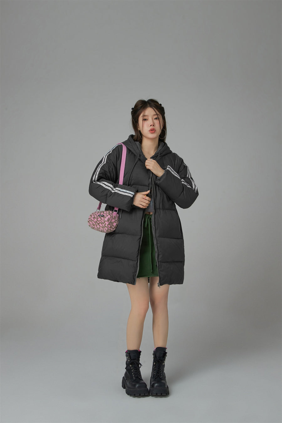 CHUU Duck Down Hooded Padded Coat