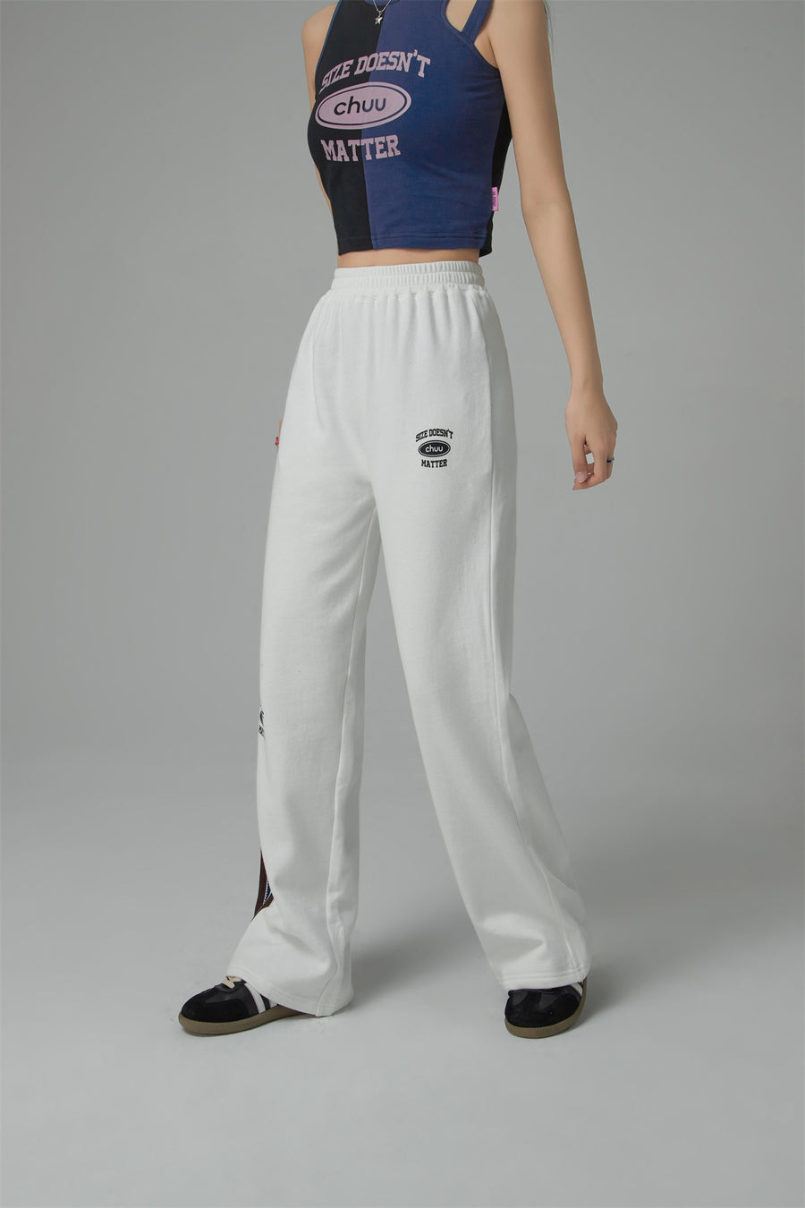 CHUU Size Doesnt Matter Line Track Pants