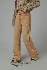 Trendsetter Wide Multi-Pocket Denim Asymmetrical Pants