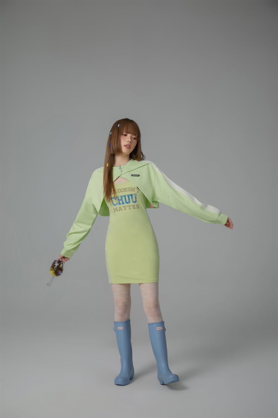 CHUU Diagonal Bolero Sweatshirt