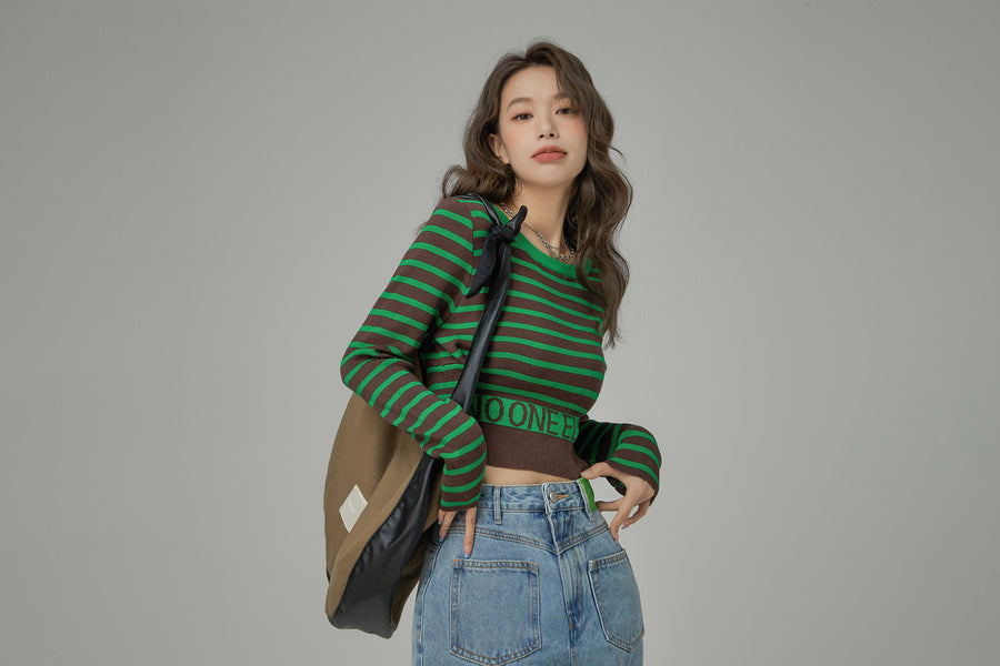 CHUU Called What I Want Stripes Knit Top