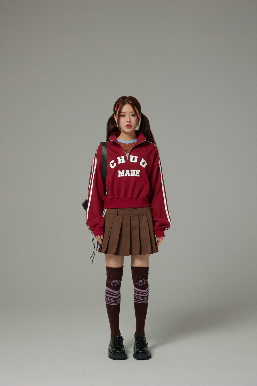 CHUU Half Zip-Up Loose Fit Sweatshirt