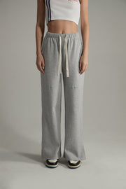 Side Slits Straight Jogger Pants