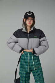 Pop Of Color Crop Padded Jacket