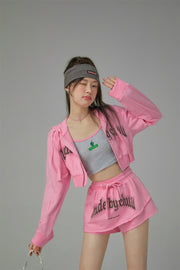 Cute Sport Crop Hoodie