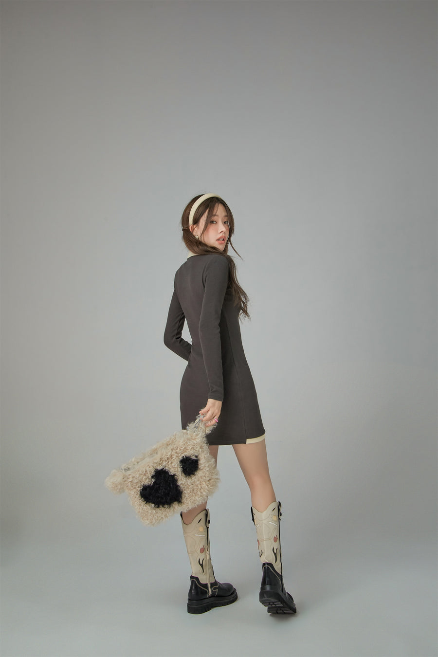 CHUU Runway String Knit Dress