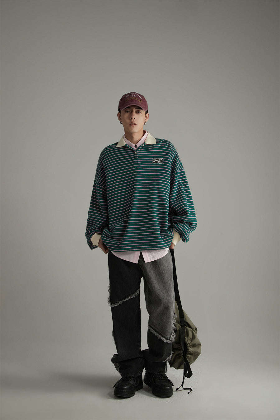 CHUU Stripe Inner Layer Sweatshirt