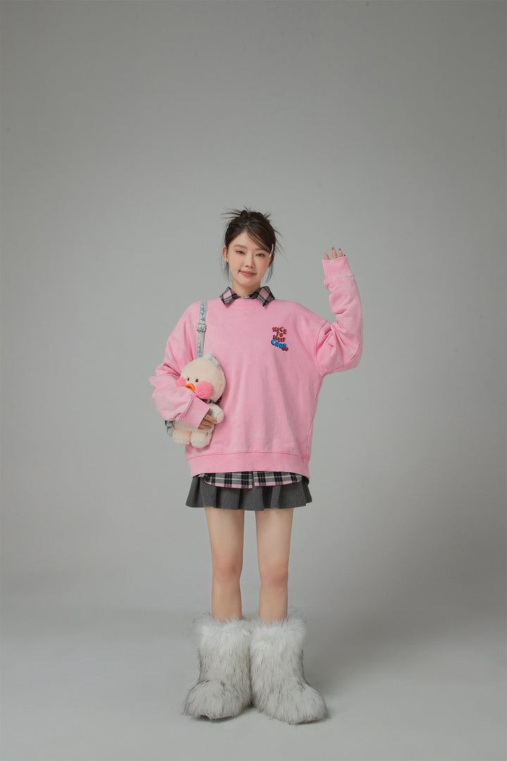 We Have Met Before Chuu Loose Fit Sweatshirt