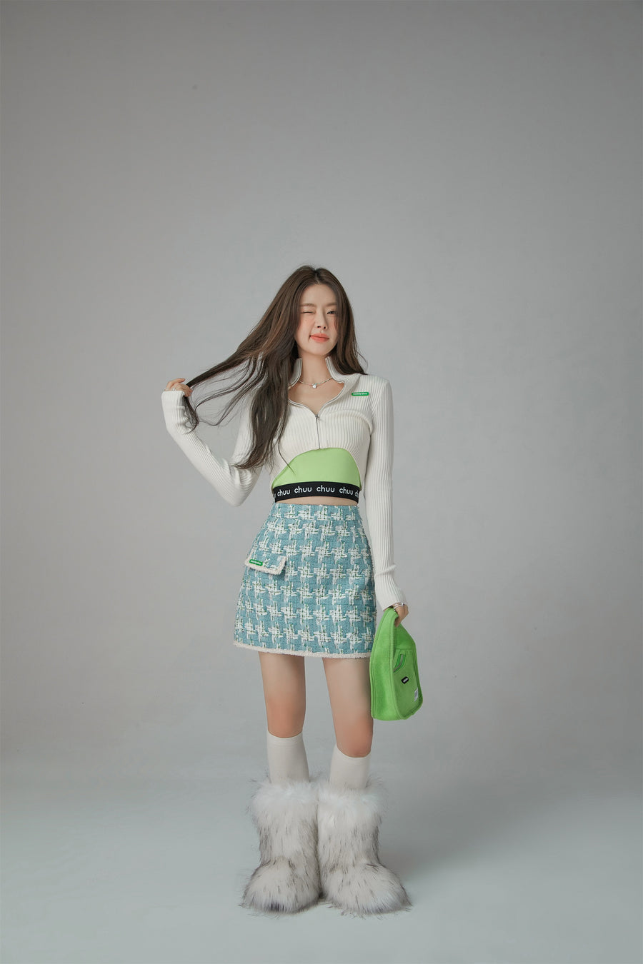 CHUU Pocket A-Line Mini Skirt