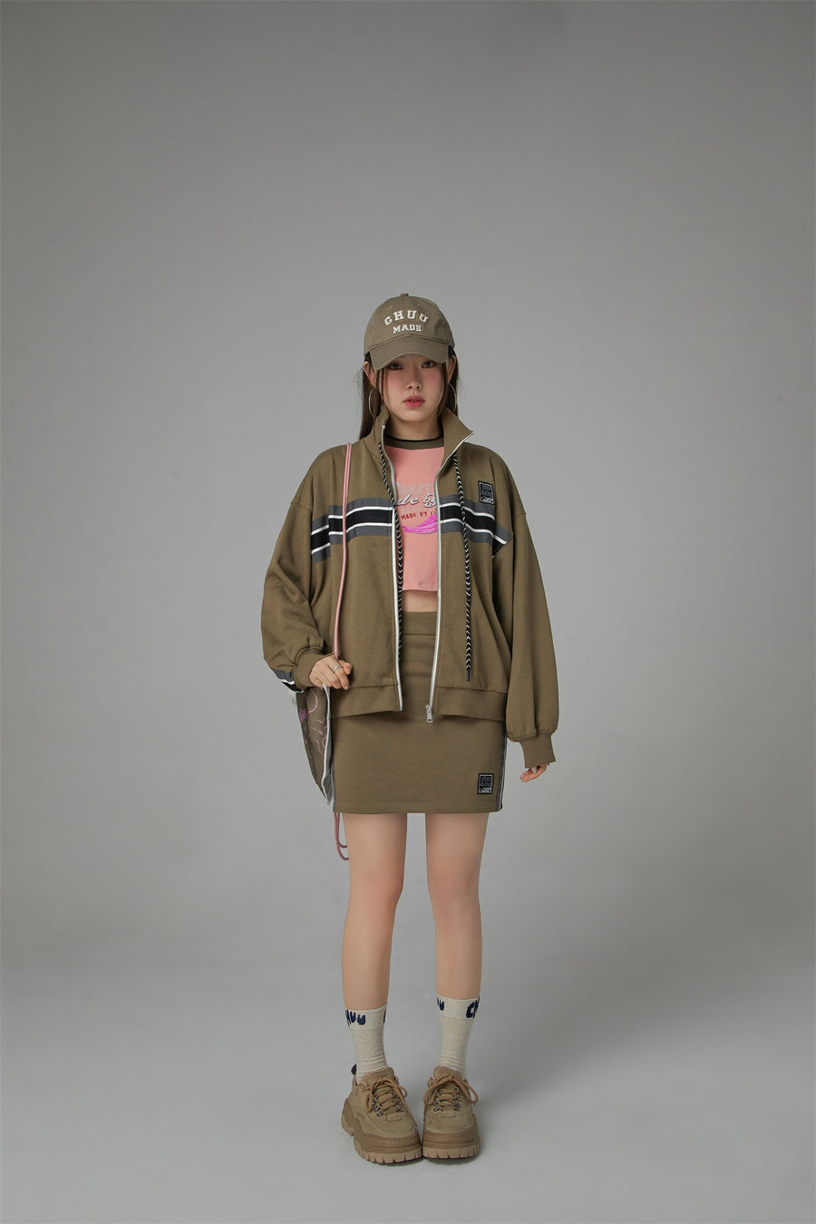 CHUU Through Time Zip-Up Loose-Fit Jacket