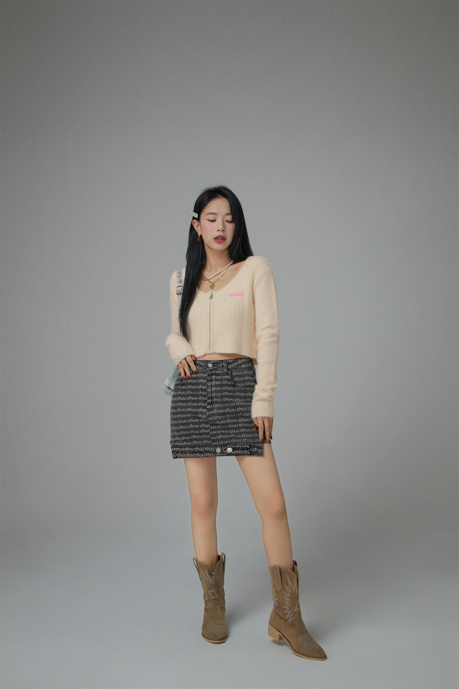 CHUU Serendipity Slim Cropped Cardigan