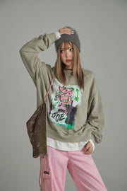 Artwork Loose Fit Sweater