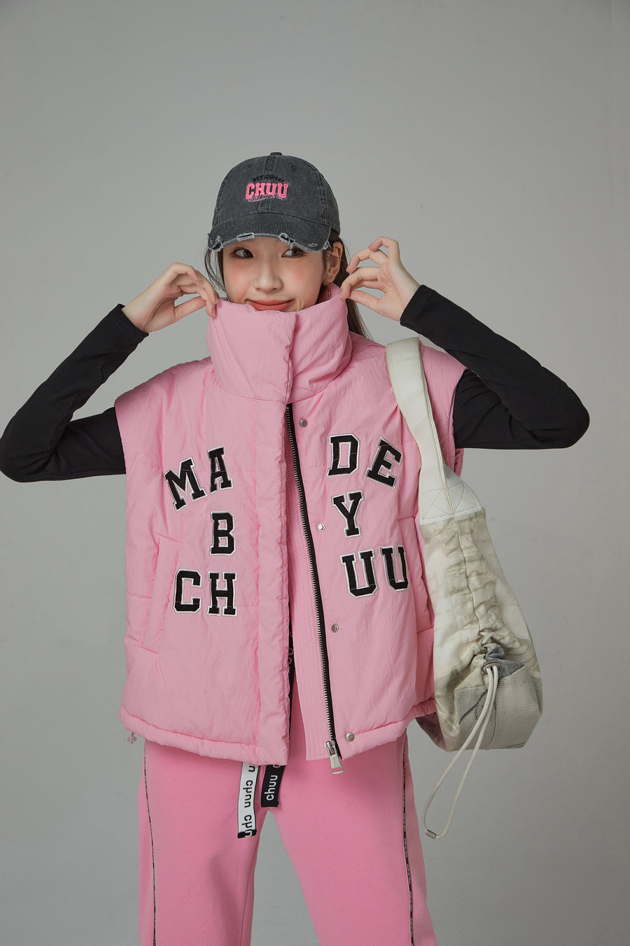 CHUU Made By Chuu Embroidered Wide Vest