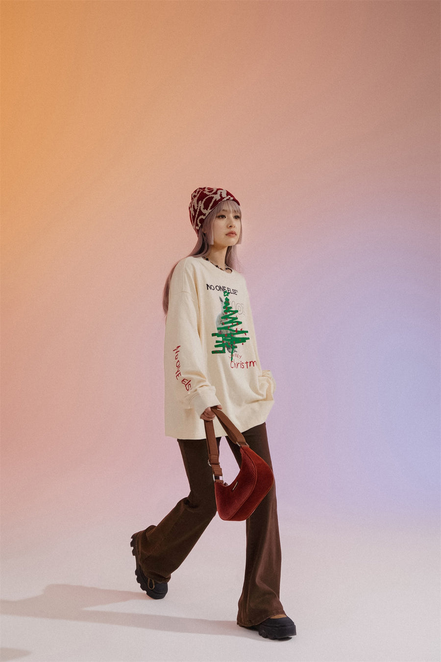 CHUU Christmas Tree Loose Fit T-Shirt