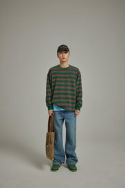 Stripe Color Sweatshirt