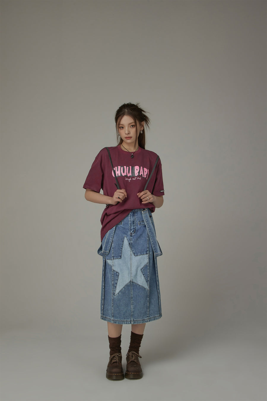 CHUU Chuu Baby Logo Cotton Loose Fit T-Shirt