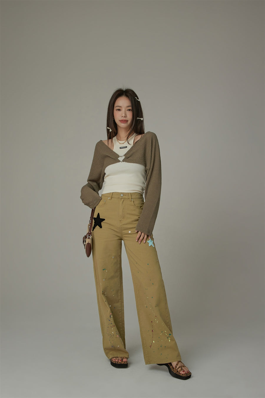 CHUU Star Wide Pants