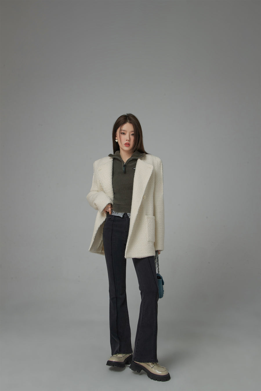 CHUU I Bloom And Grow Tweed Wool Jacket