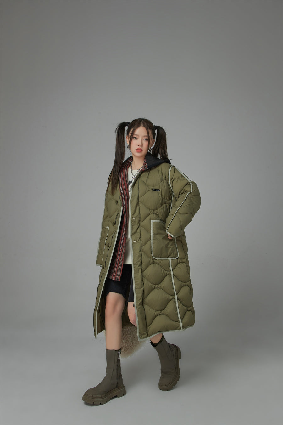 CHUU I Got Up Cozy Quilted Padding Coat