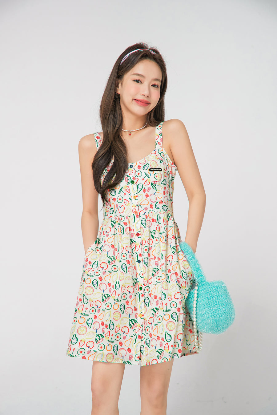 CHUU Fruit Salad Sleeveless Dress