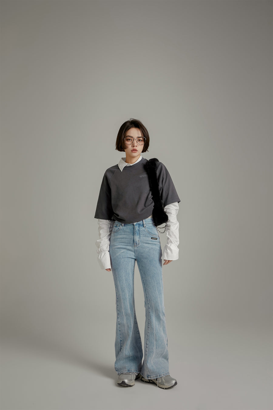 CHUU Raglan Cropped T-Shirt