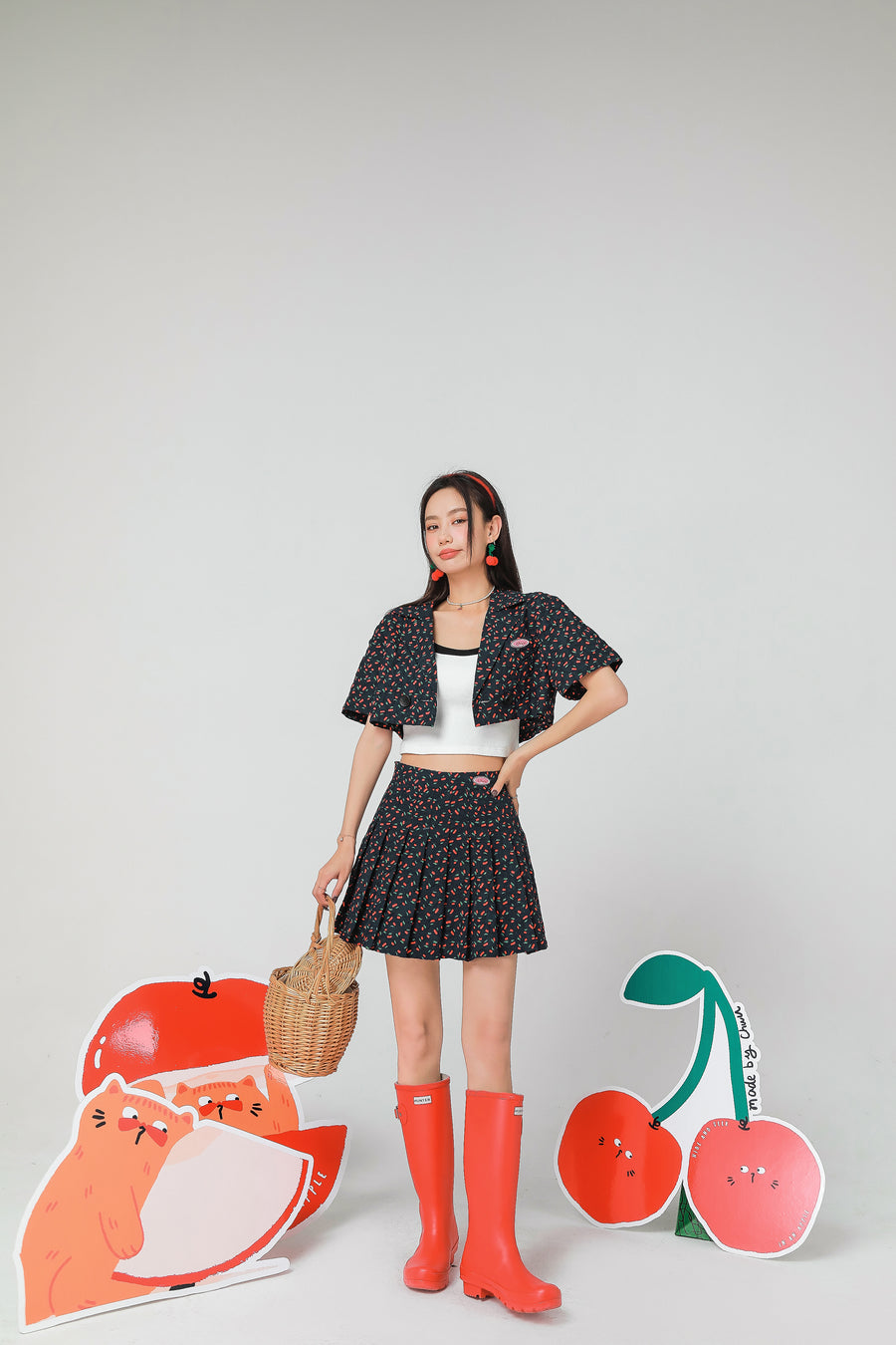 CHUU A Place For Everyone To Fit Cherry Skirt