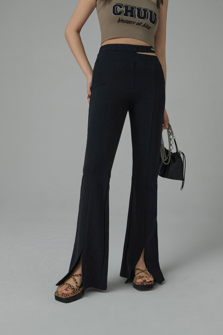 CHUU Split Slim Pants